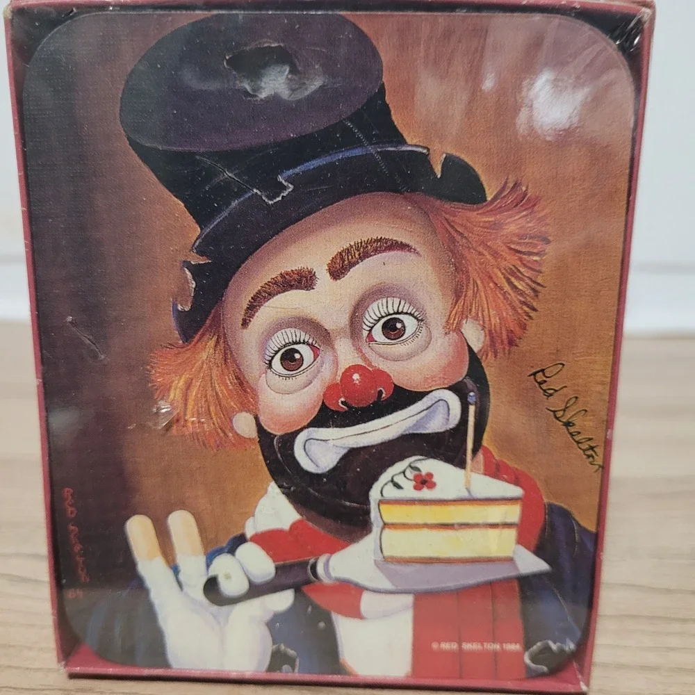 Red Skelton Artistic Tableware Decor Series I Clown Collection Set coasters rare
